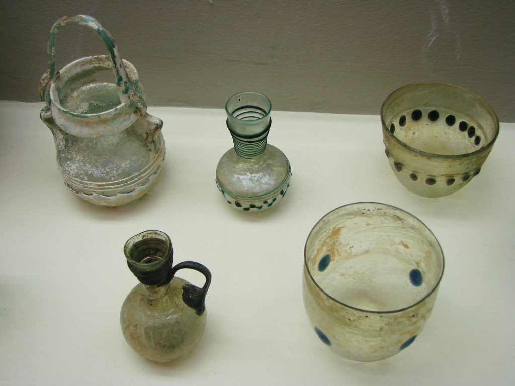 History of recycling Roman glassware