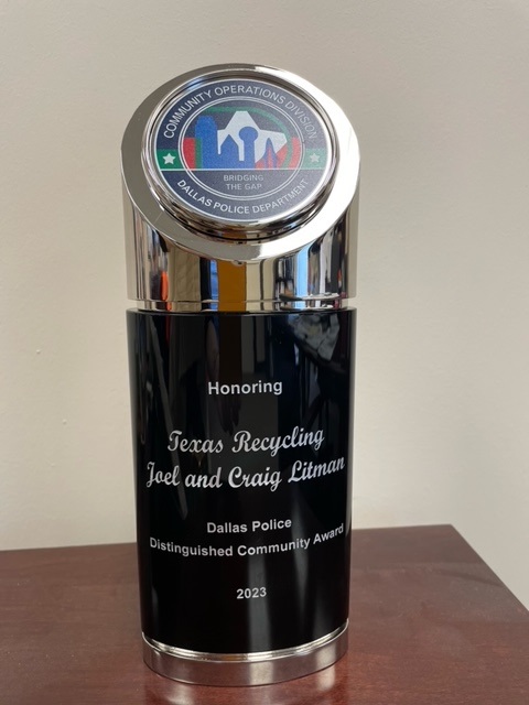 Dallas recycling plant community honor award