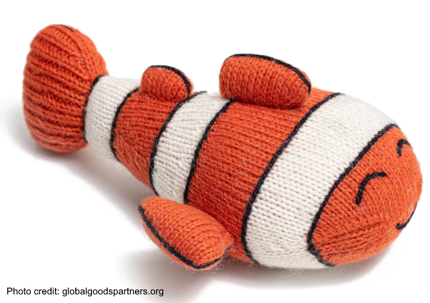 recycled products knit toy animals
