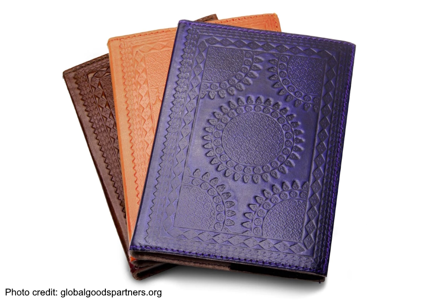 recycled products leather journals