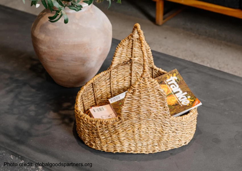 recycled products woven baskets