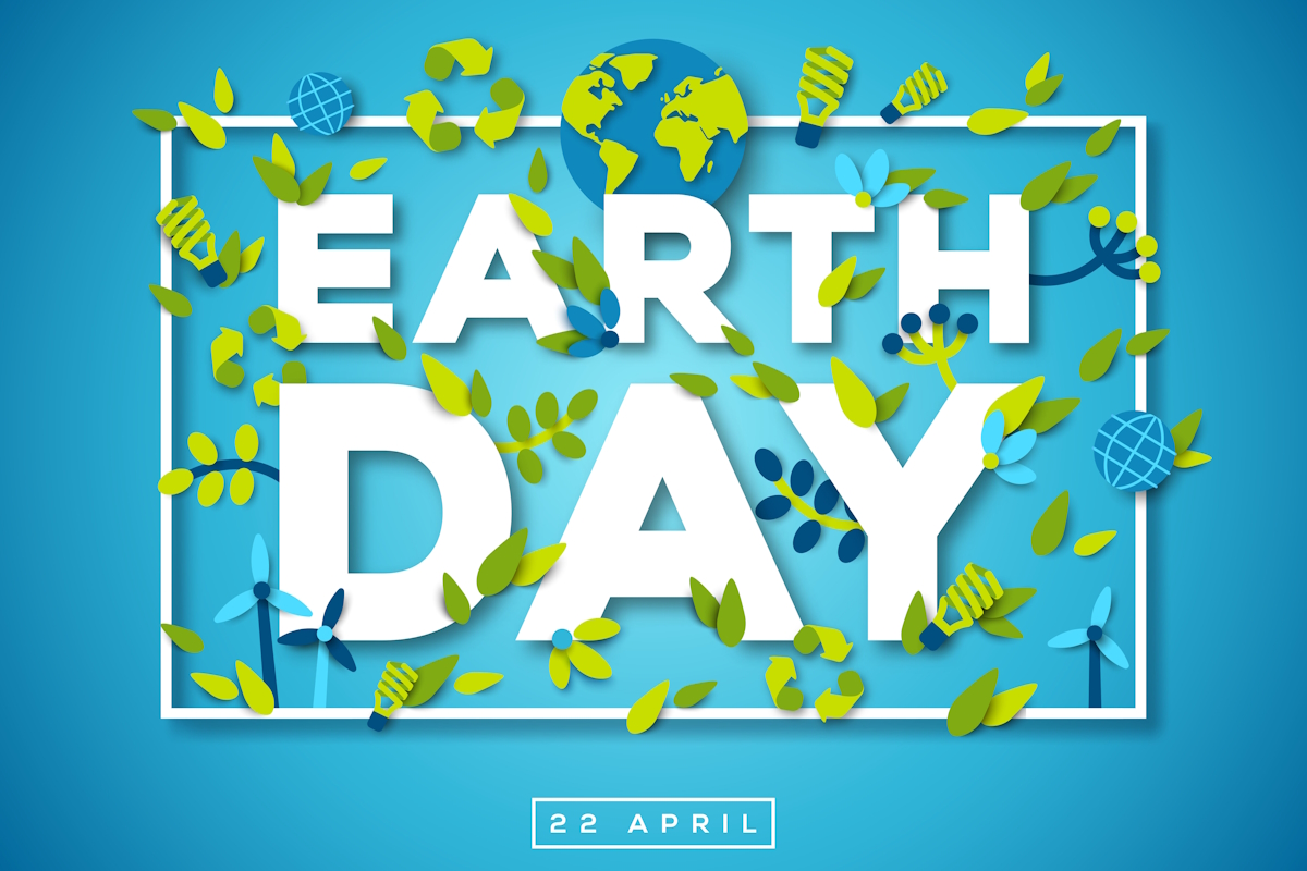 dfw recycling Earth day typography design