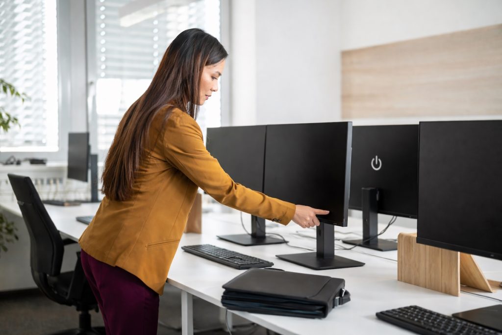 reduce waste workplace powering down computers at work