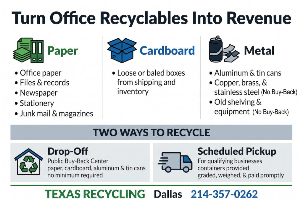 business revenue infographic ways to recycle dallas